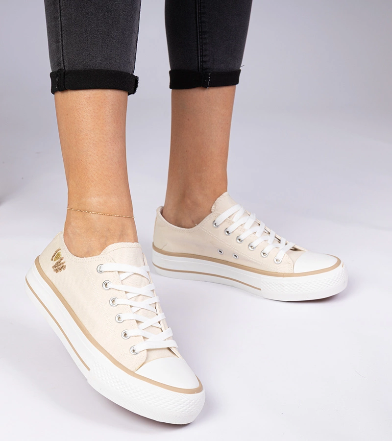 Béžové klasické dámské tenisky Ellana