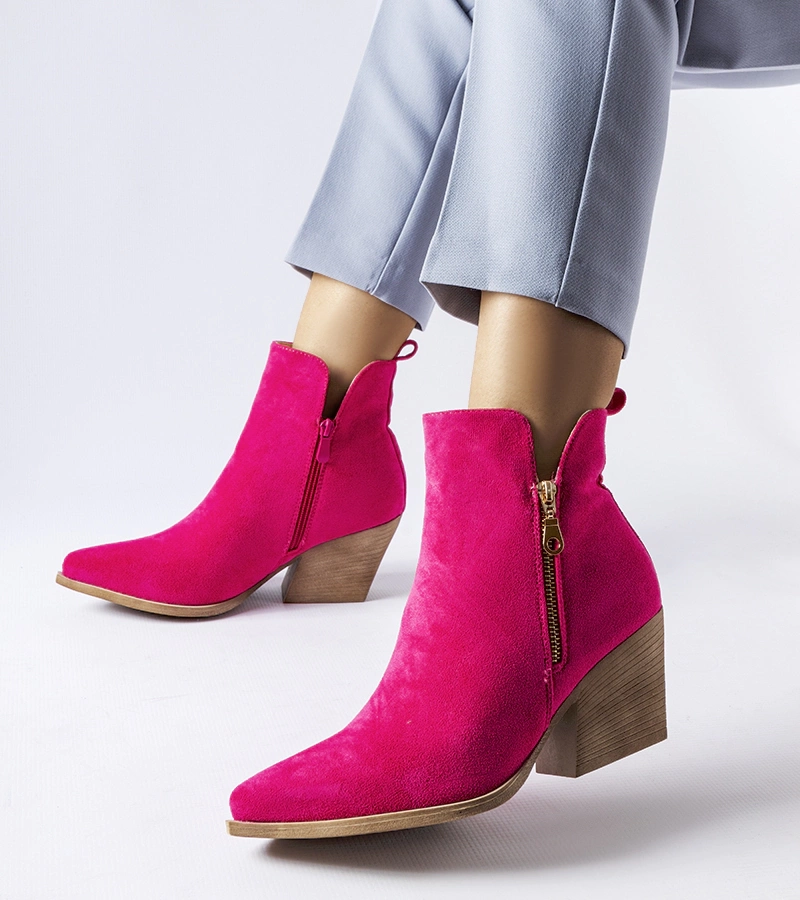 Růžové kovbojky zdobené zipem Trevisani