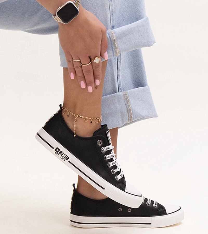 Černé tenisky z ekokůže Big Star KK274096