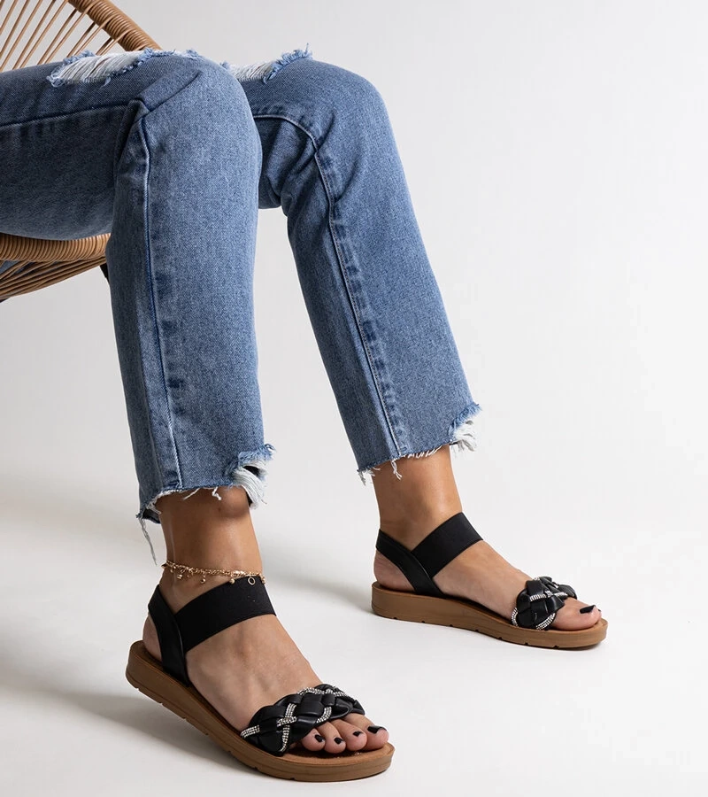 Černé sandály Aldona