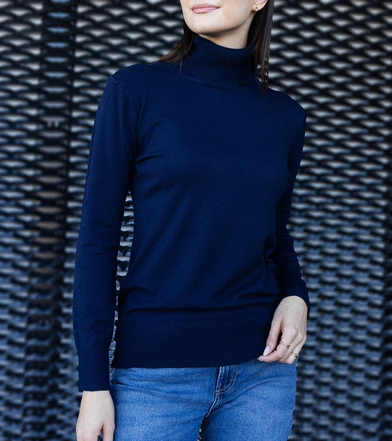 Granátový svetr volného střihu Nida.