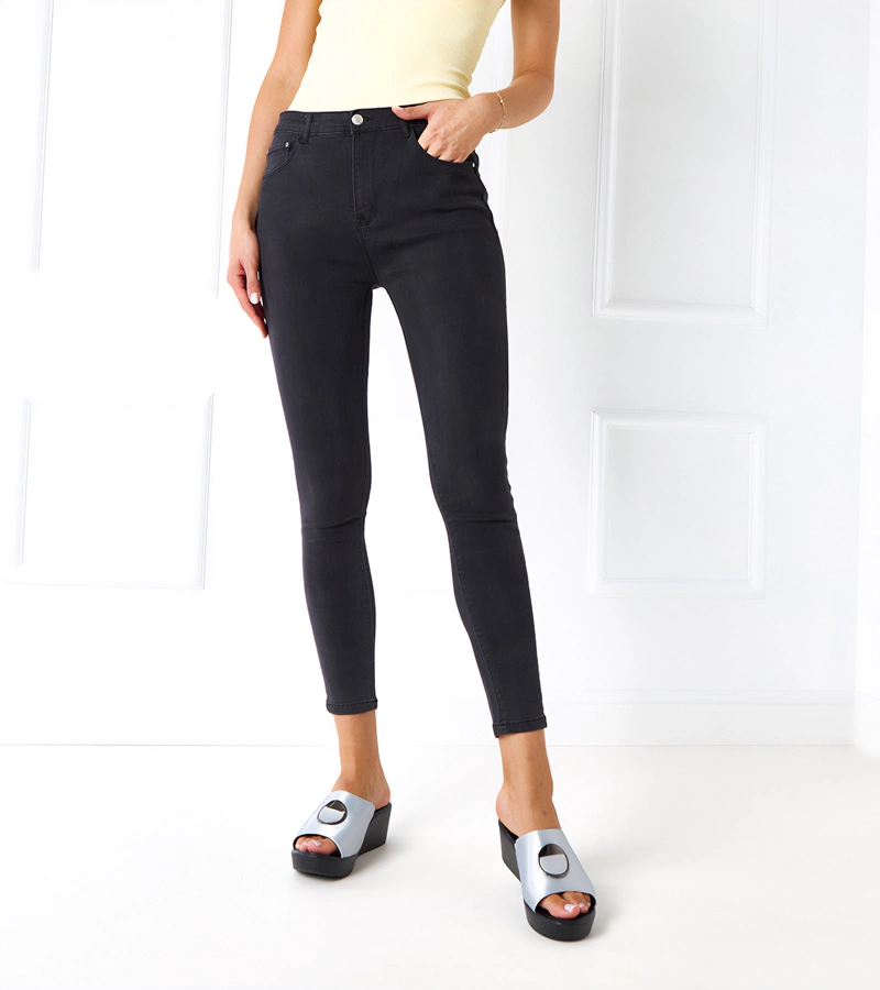 Šedé dámské push-up džíny Milaro