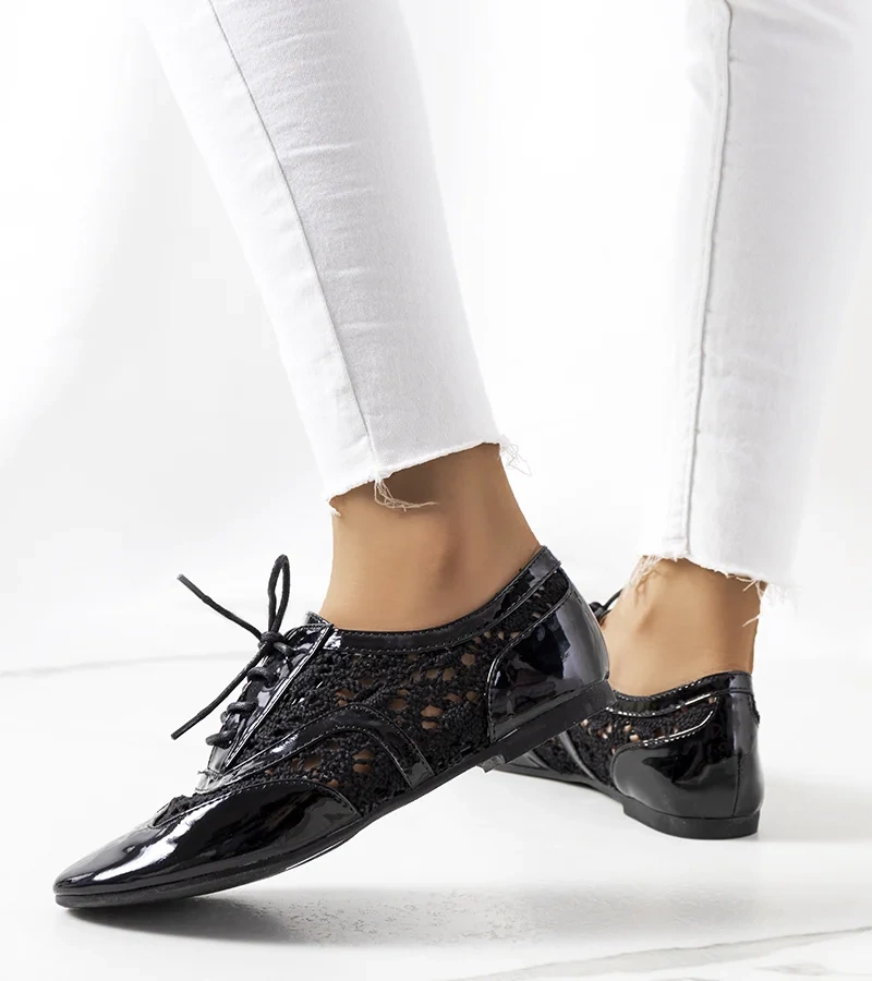 Černé lakované boty Brett