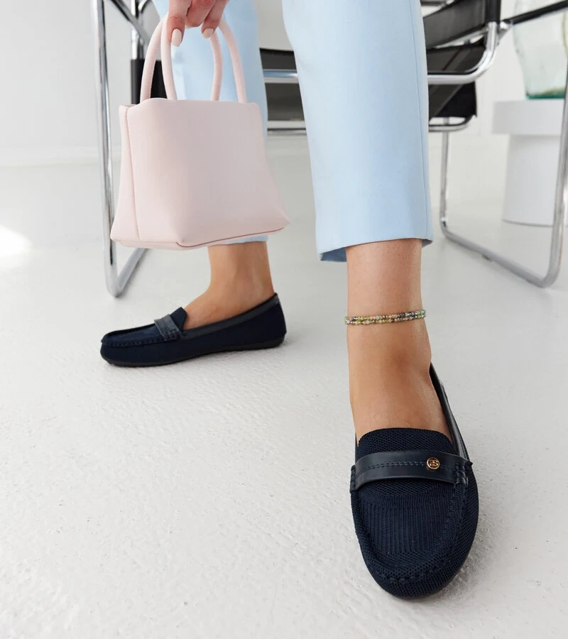 Granátové látkové mokasíny Fombio