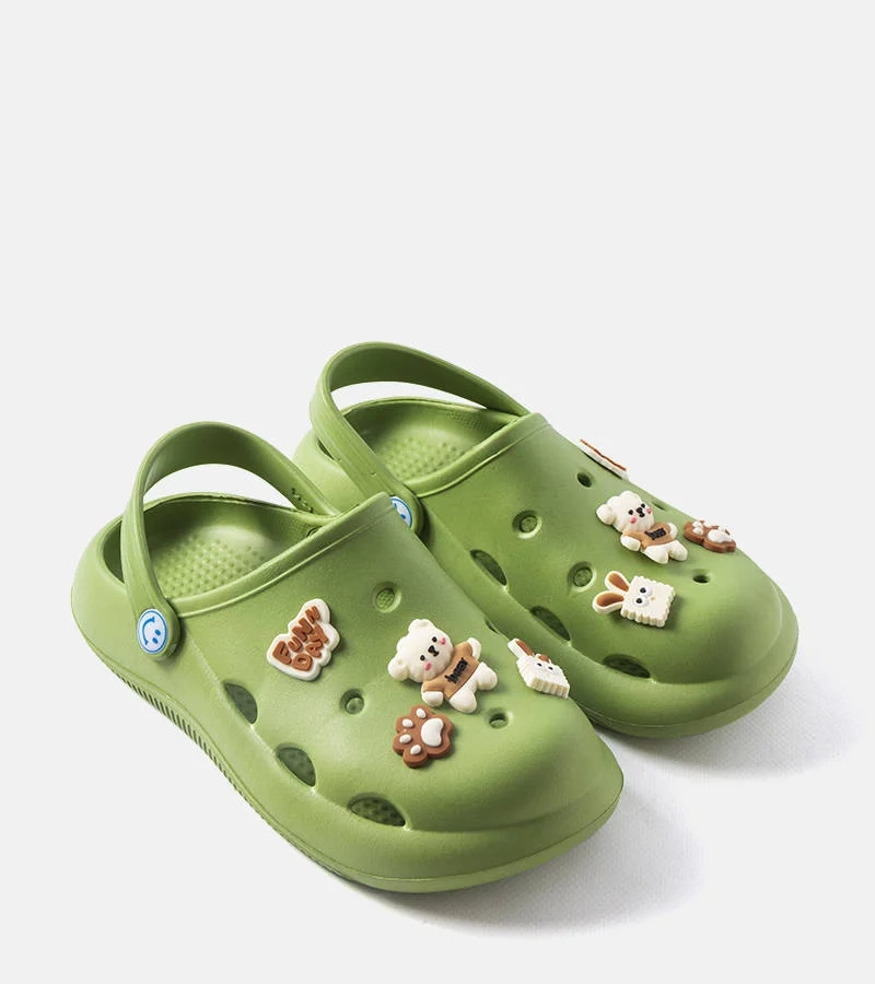 Zelené žabky se zakrytým nosem Daviau