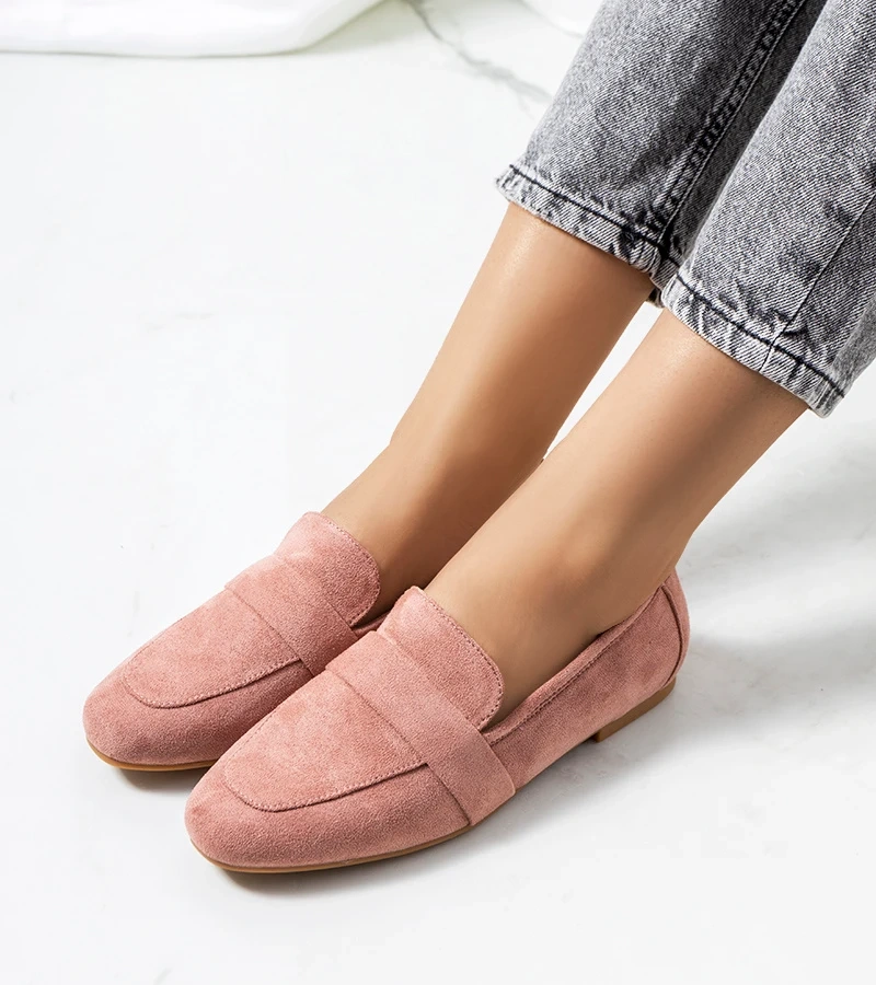 Růžové dámské polobotky Hanny