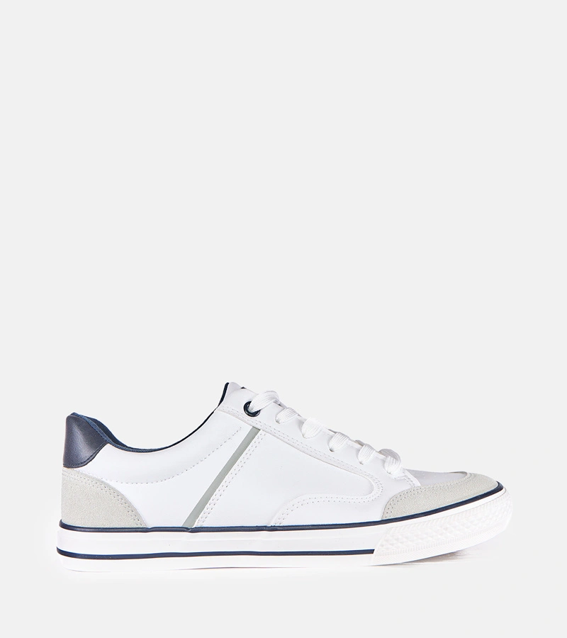 Pánské bílé tenisky s tmavomodrými prvky William