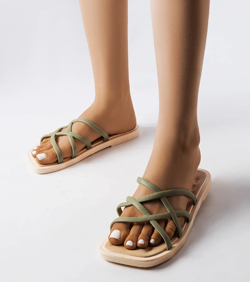 Zelené gumové žabky Pearlman