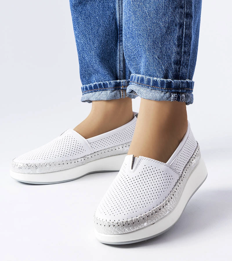 Šedé ažurové polobotky Noruega