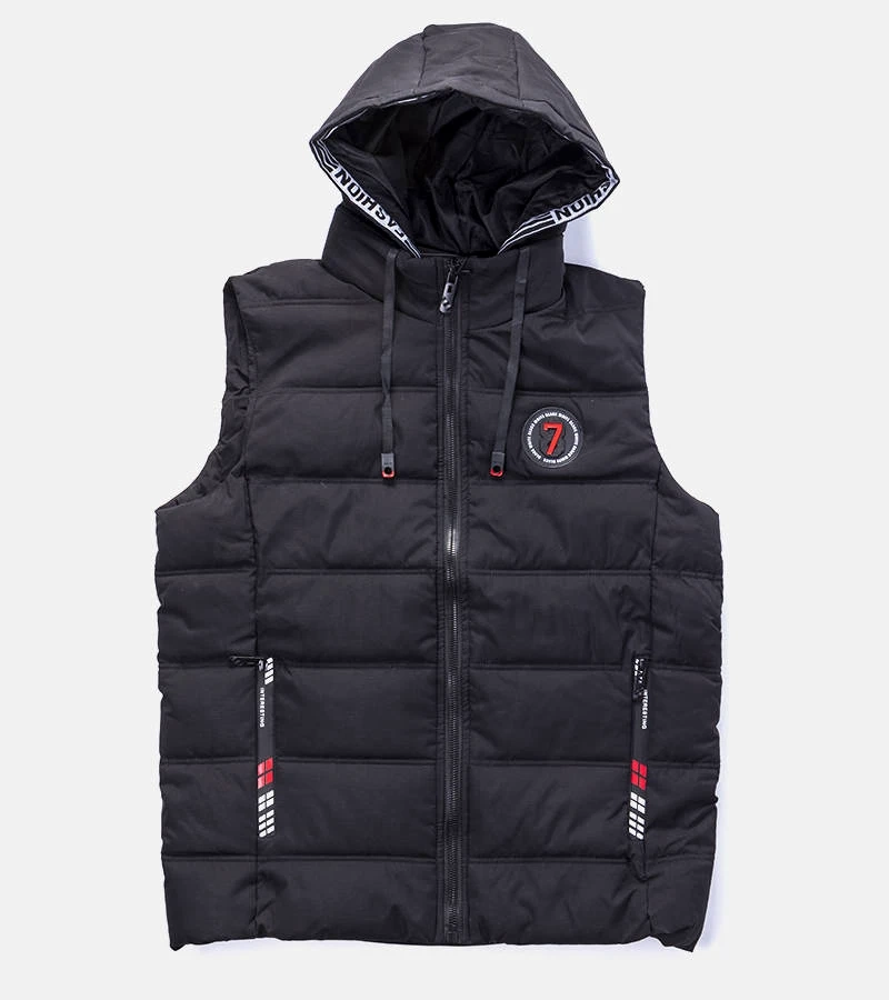 Černá pánská prošívaná vesta Allaire