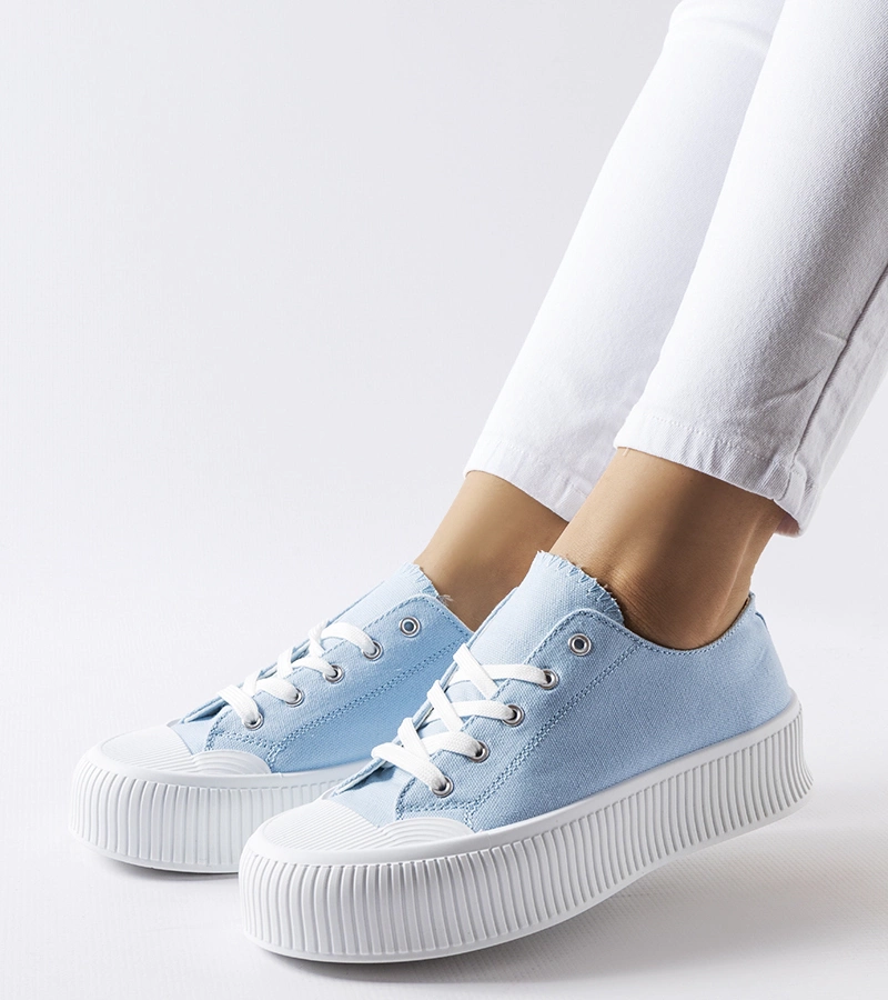 Modrá tenisky s tlustou platformou Fortunata