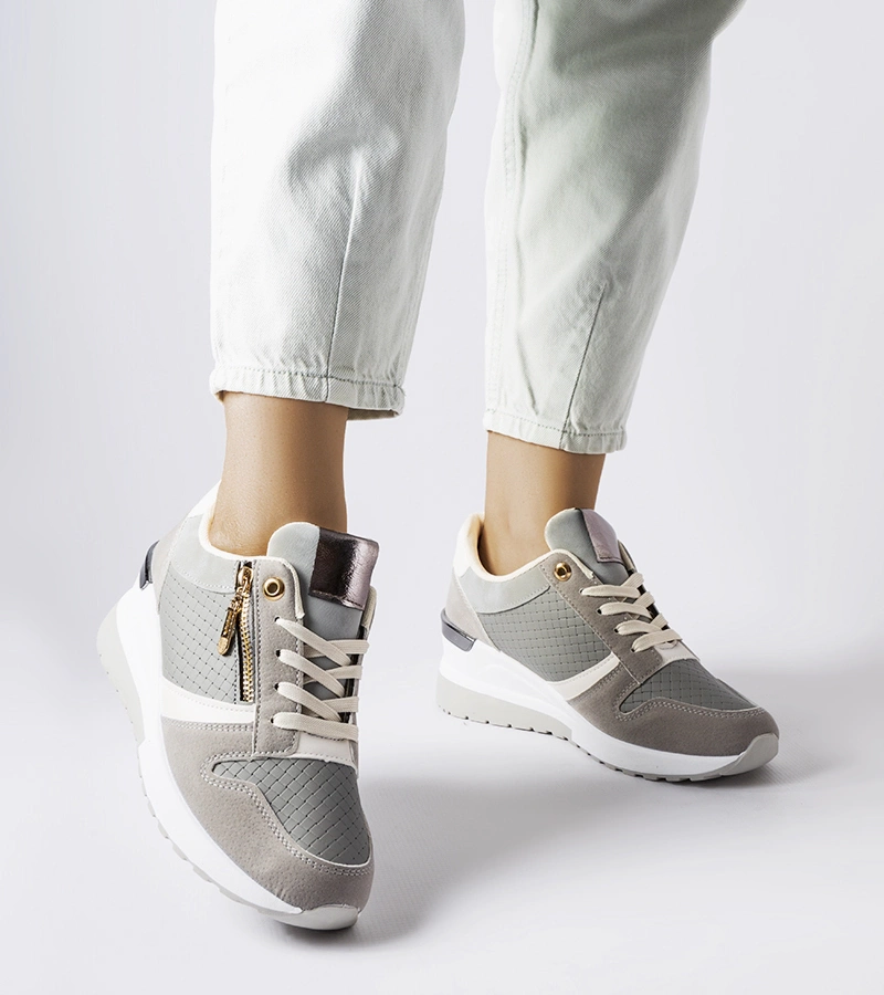 Šedé tenisky na platformě Ashland