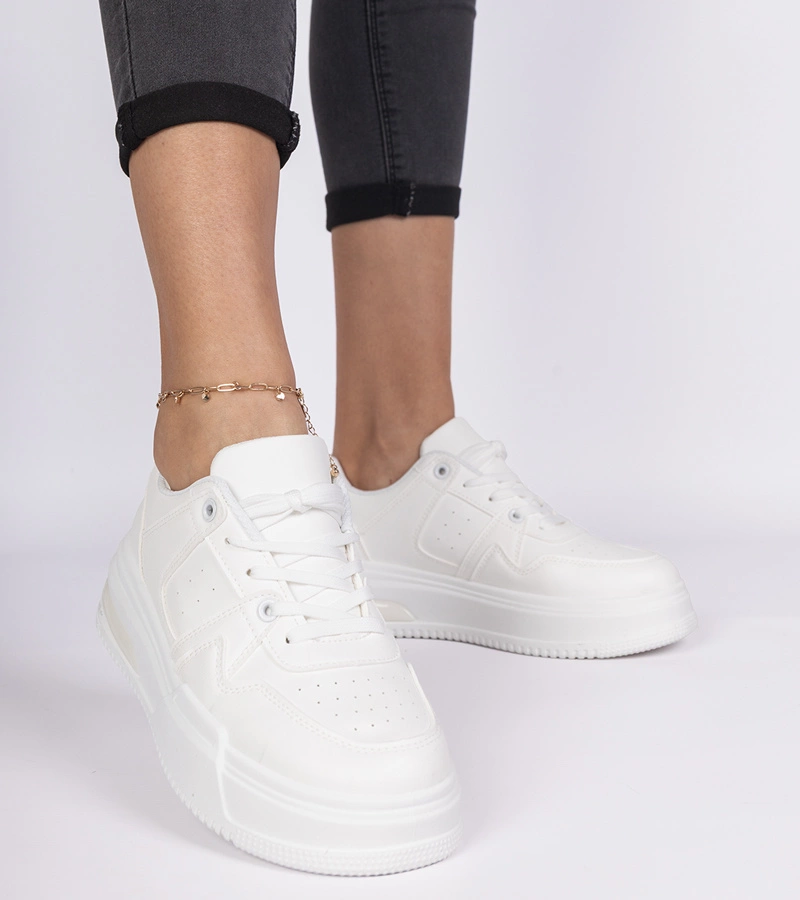 Dámské bílé tenisky na silné podrážce Rossio