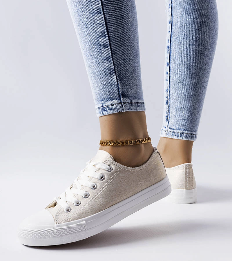 Bílé třpytivé tenisky Vignette