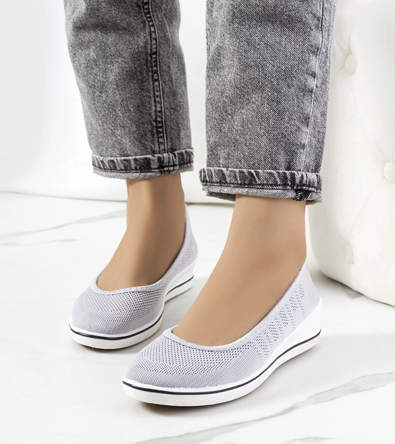 Šedé tenisky Loane na podpatcích