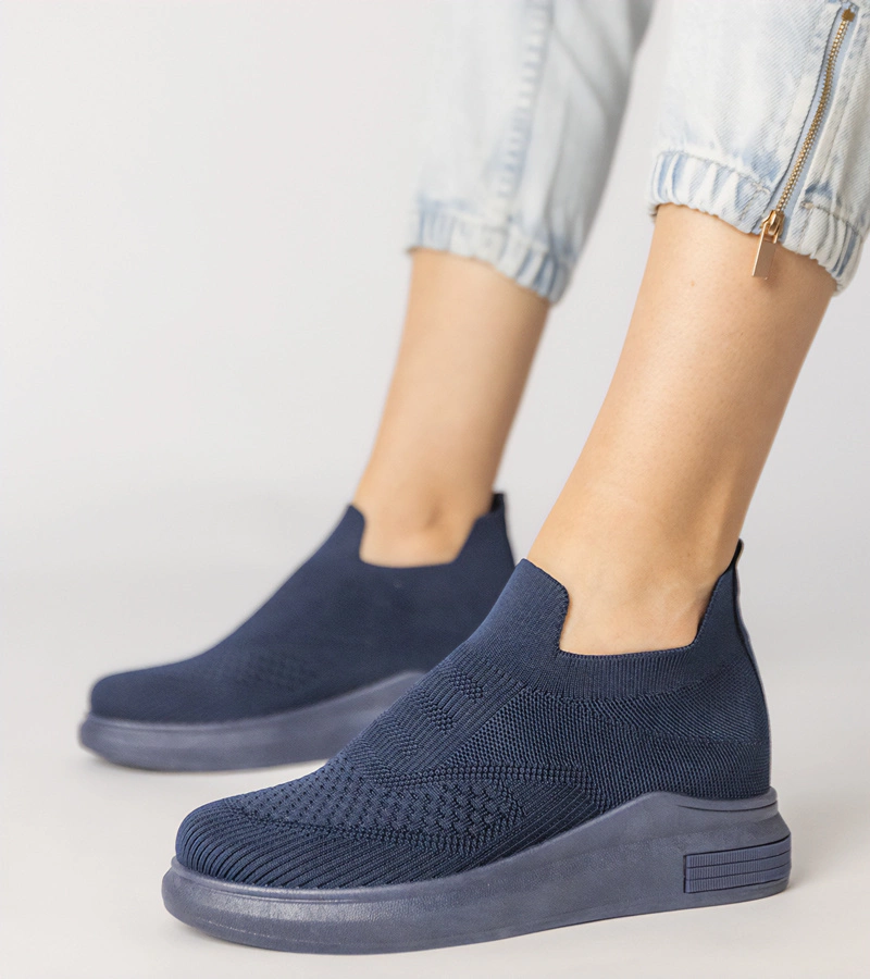 Tmavomodré ponožkové tenisky nazouvací Merinsa