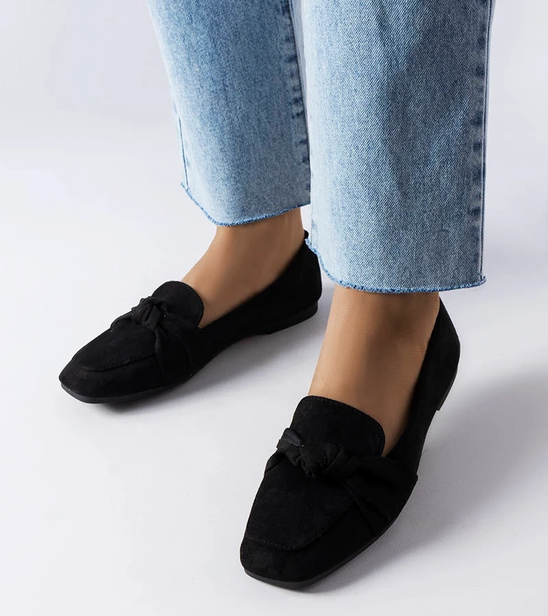 Černé mokasíny Samika