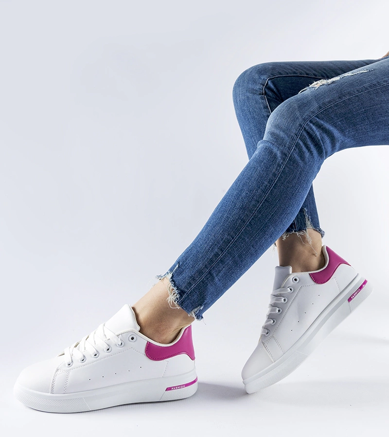 Bílo-růžové tenisky Leland