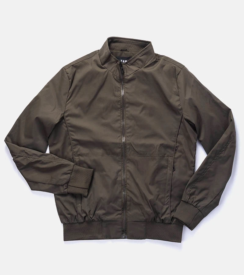 Zelená pánská bunda se stojáčkem Desroches