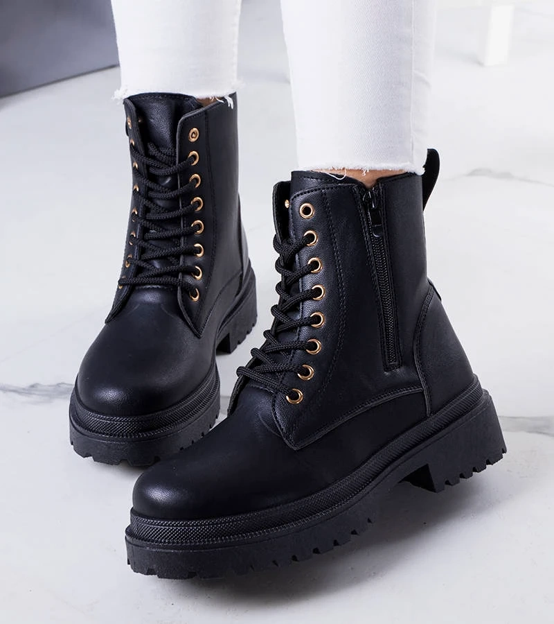 Černá boty na módní podrážce Ali