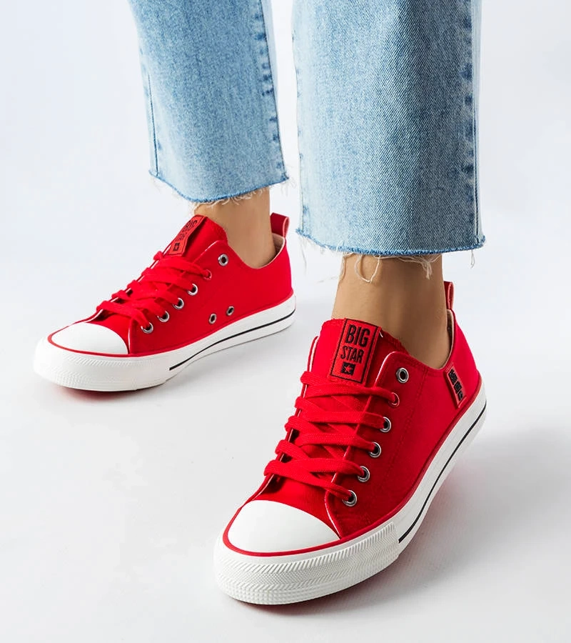 Červené klasické tenisky Big Star JJ274124