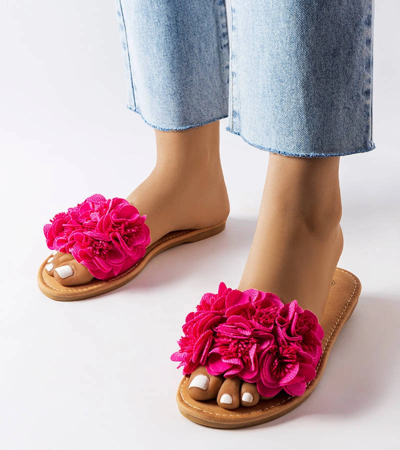 Růžové ozdobné žabky Alfrida