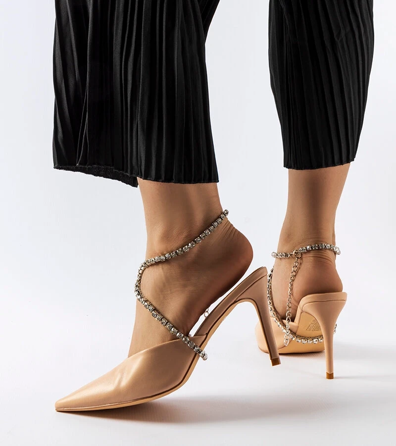 Žabky Drainer beige stiletto