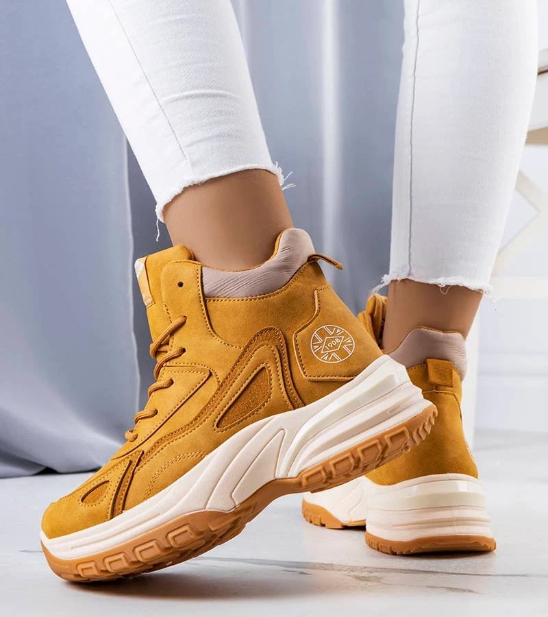 Camelové zateplené traperské boty Lee Cooper LCJ-22-44-1354L