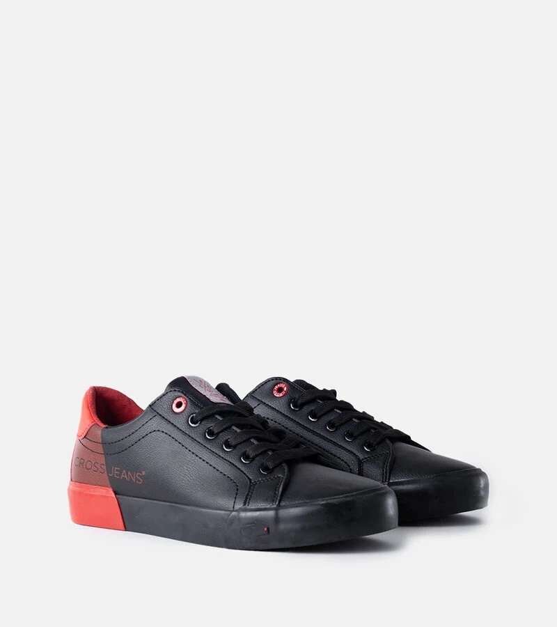 Černo-červené pánské tenisky CROSS JEANS