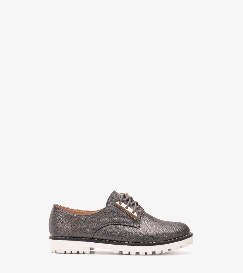 Černá lesklá dětská obuv Runa