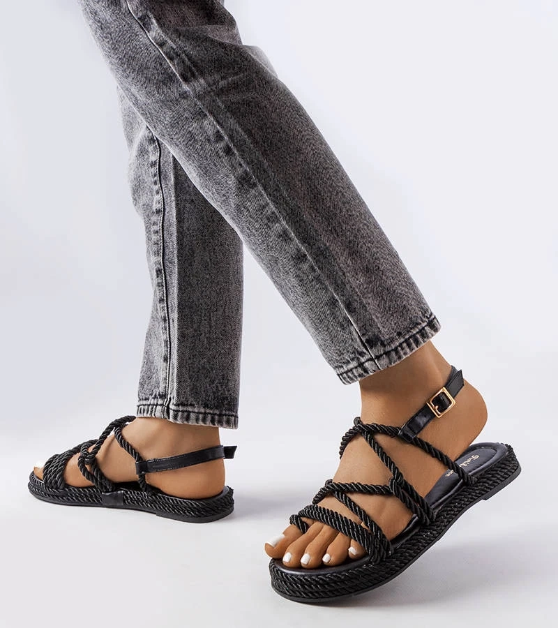 Černé pletené sandály Burwell