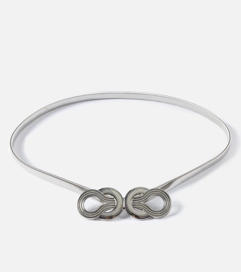 Stříbrný elastický pásek Cava