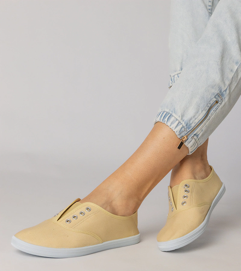 Šedé látkové slip-on tenisky Vilma