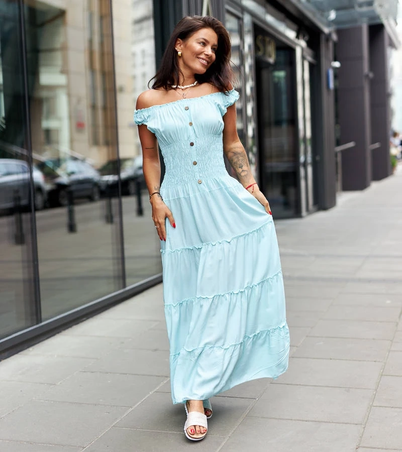 Modré volné šaty Norberto