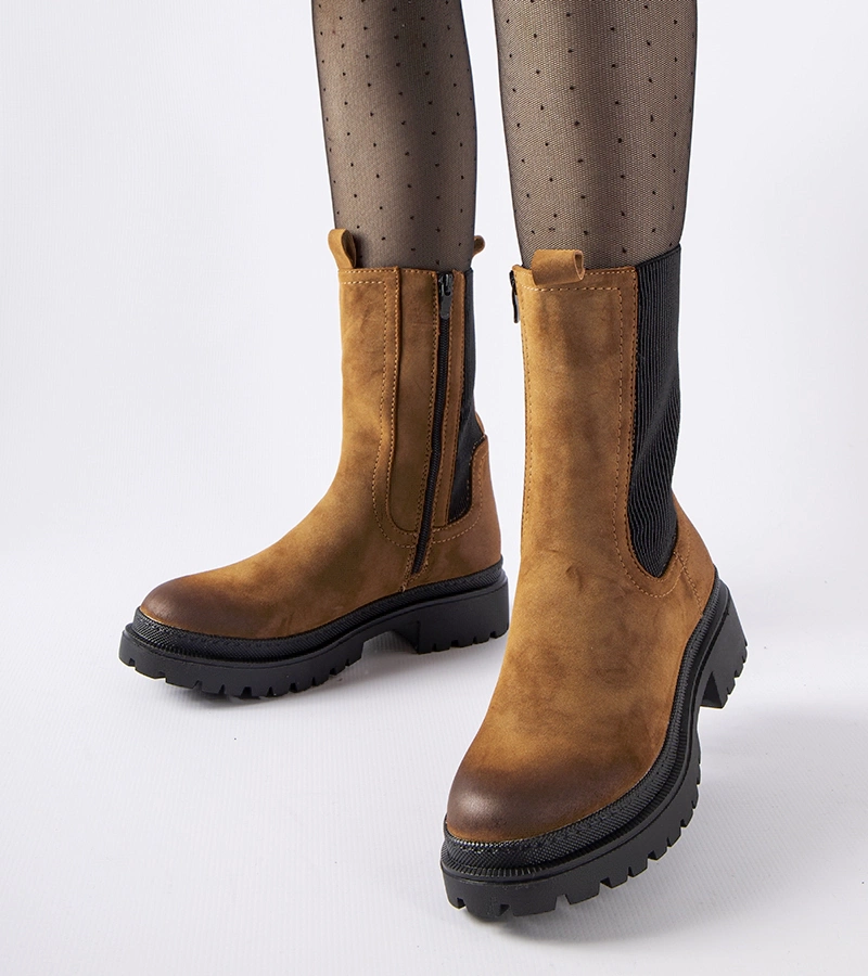 Hnědé vyhřívané vysoké trapery Bernardo