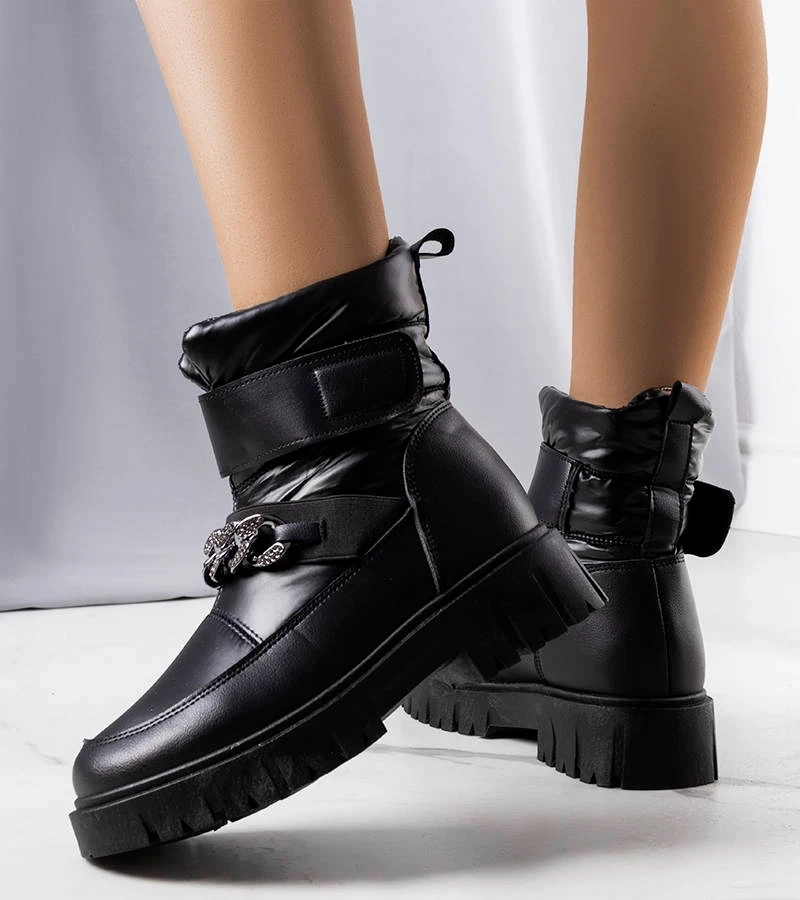 Černé sněhule s řetězem Ephraim