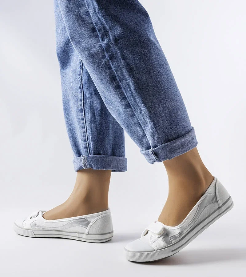 Bílé látkové tenisky Winifred