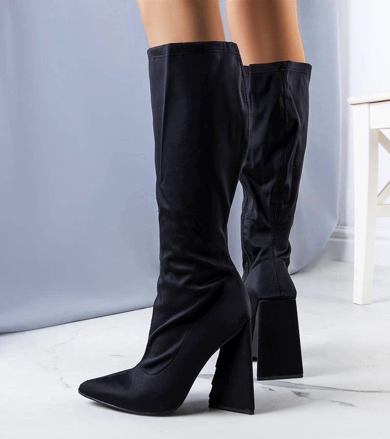 Černé boty Nerina na podpatku