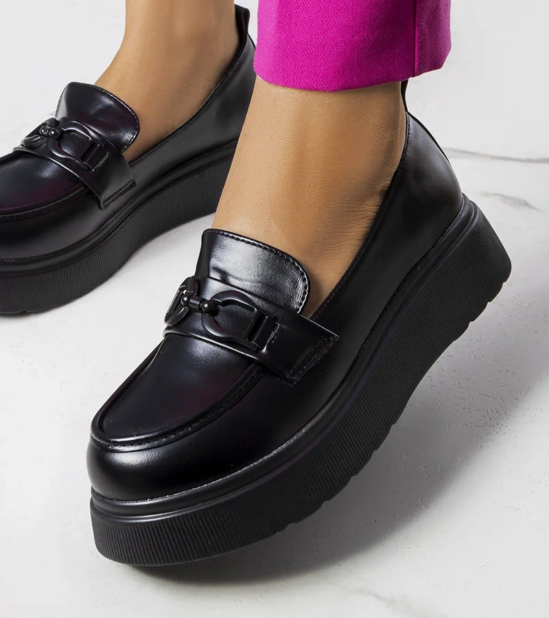 Černí zdobení lordi na podpatku Gagnon