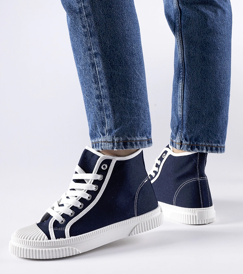 Modré vysoké tenisky Pozzuolo