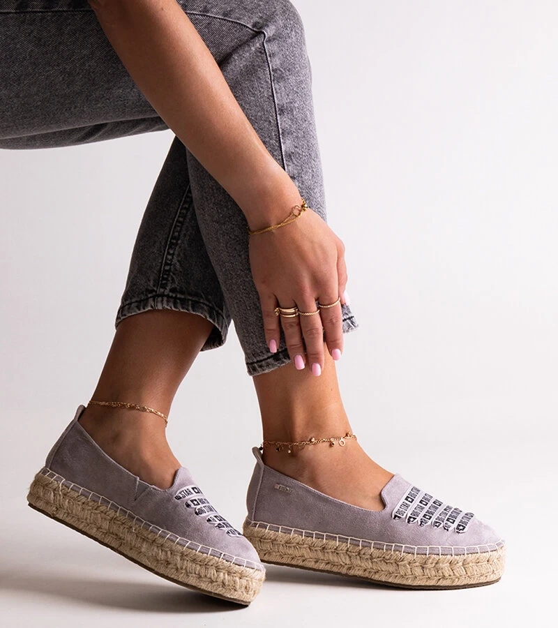 Šedé espadrilky Big Star JJ274890