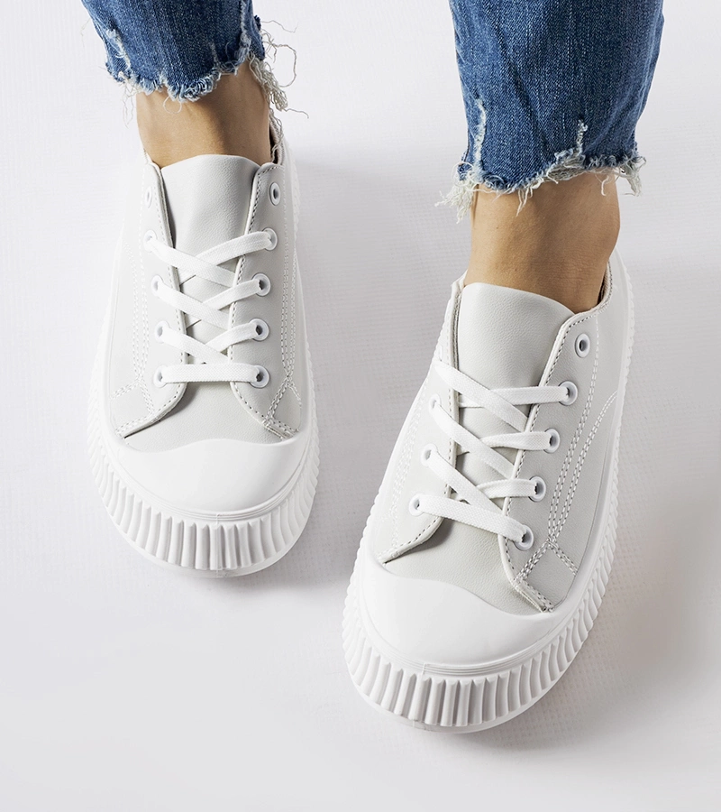 Šedé tenisky na platformě Erbezzo