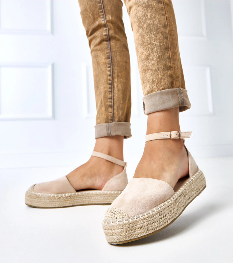 Bežové espadrilky Tiba