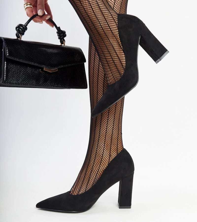 Černé lodičky na vysokém podpatku Leea