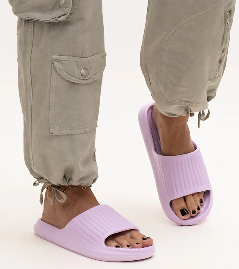 Fialové pěnové pantofle Gilly