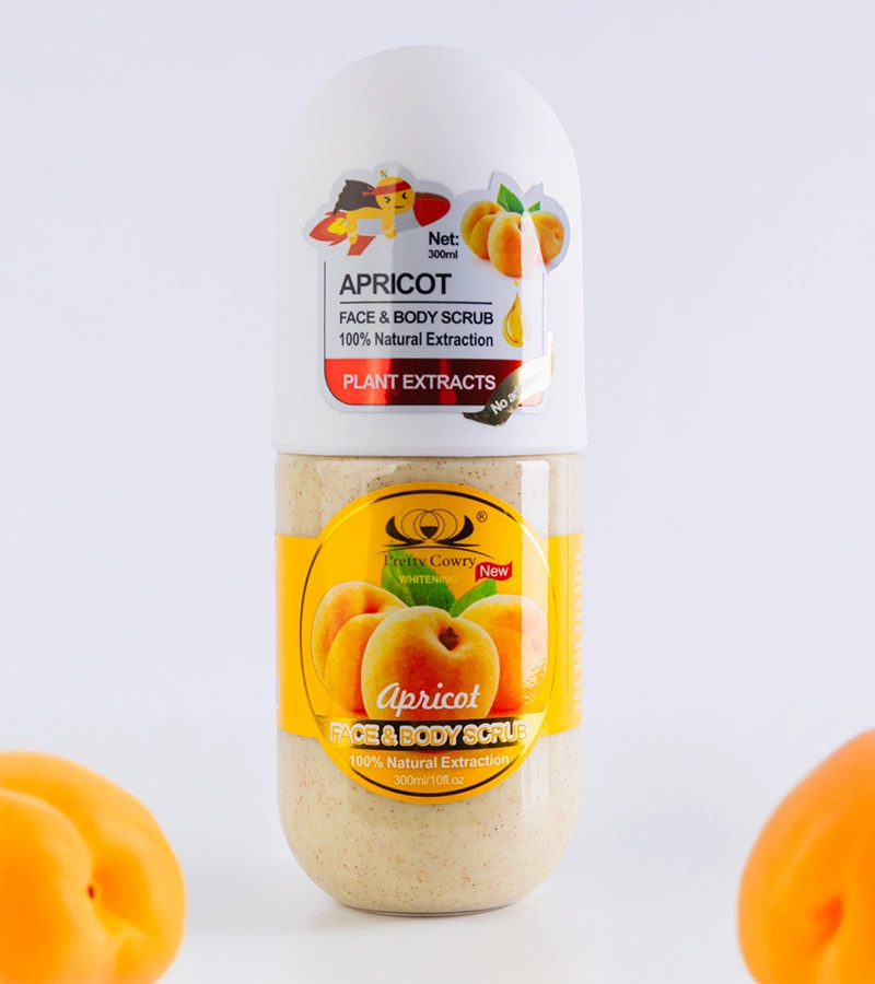 Peeling na obličej a tělo Pretty Cowry z meruňkových jader 300 ml