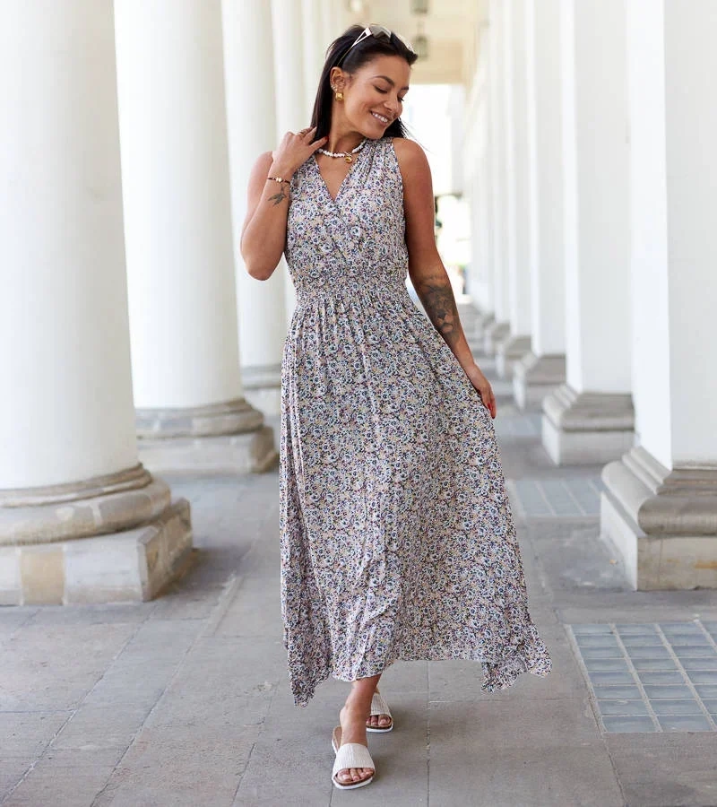 Licciana žluté květinové šaty