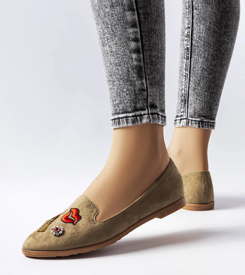 Zelené ozdobné baleríny Hillcrest