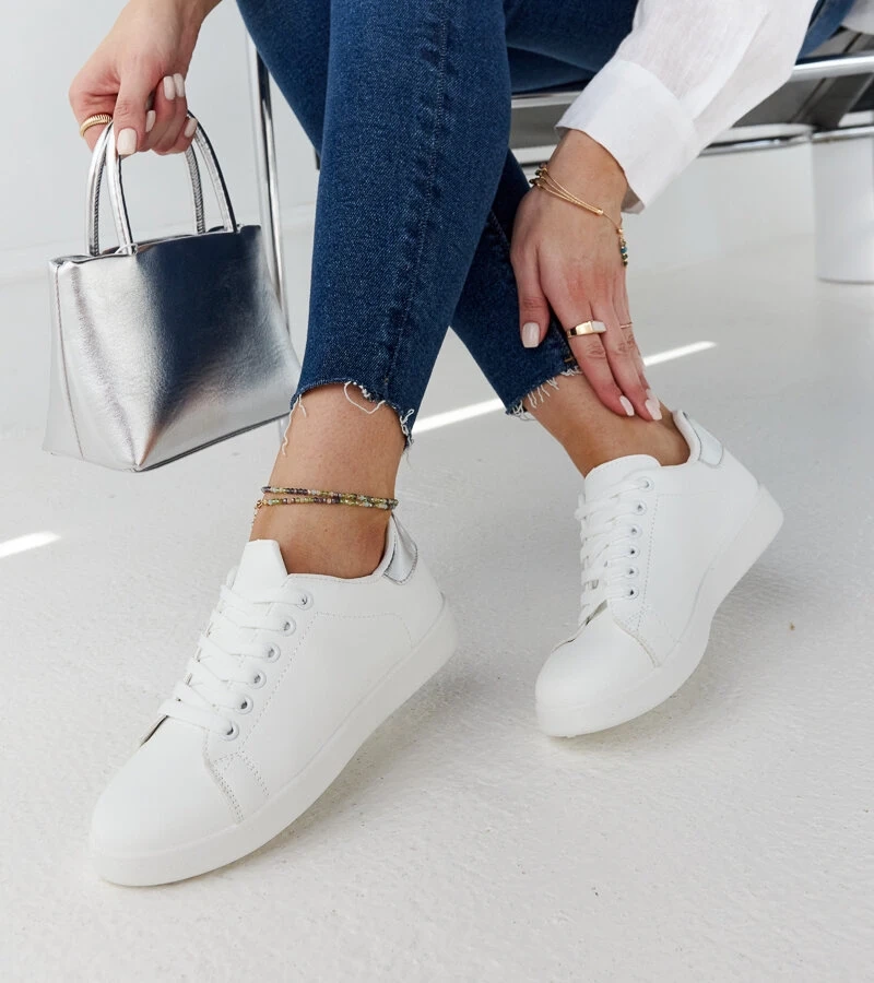 Bílé tenisky na platformě Hagosa