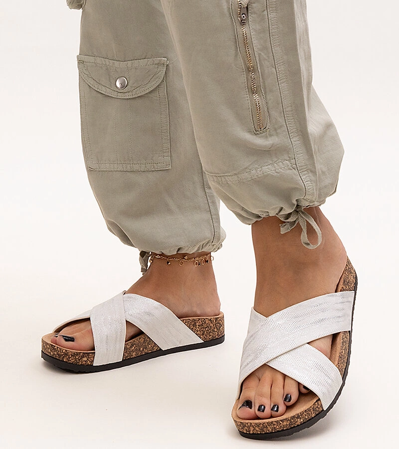 Boty na korkové podrážce s leskem Ribera